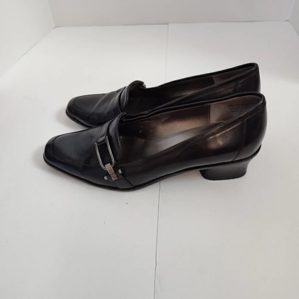 Anne Klein iFlex Black Leather Loafers